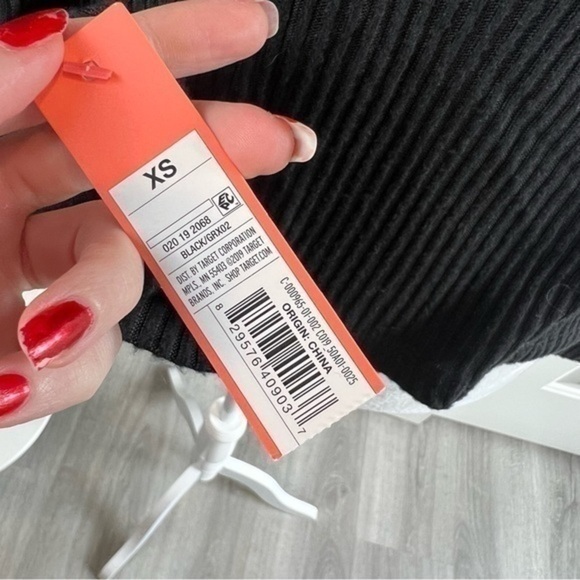 Colsie Womens Pullover Sweater Black Long Sleeve Stretch Ribbed Hooded XS - Picture 5 of 8